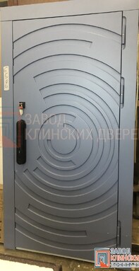 оригинальная входная дверь с круговым узором с умным замком